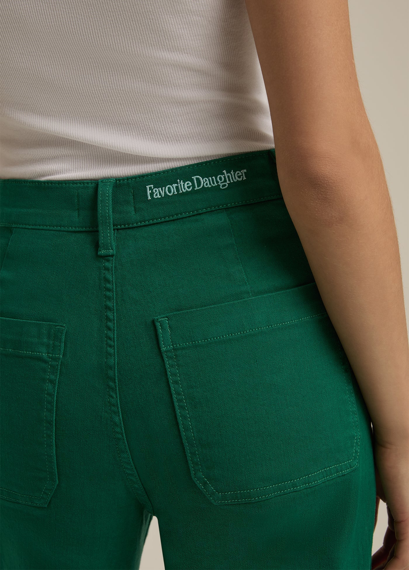 The Mischa Super High Rise Wide Leg Ankle | Emerald