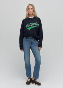 navy green white