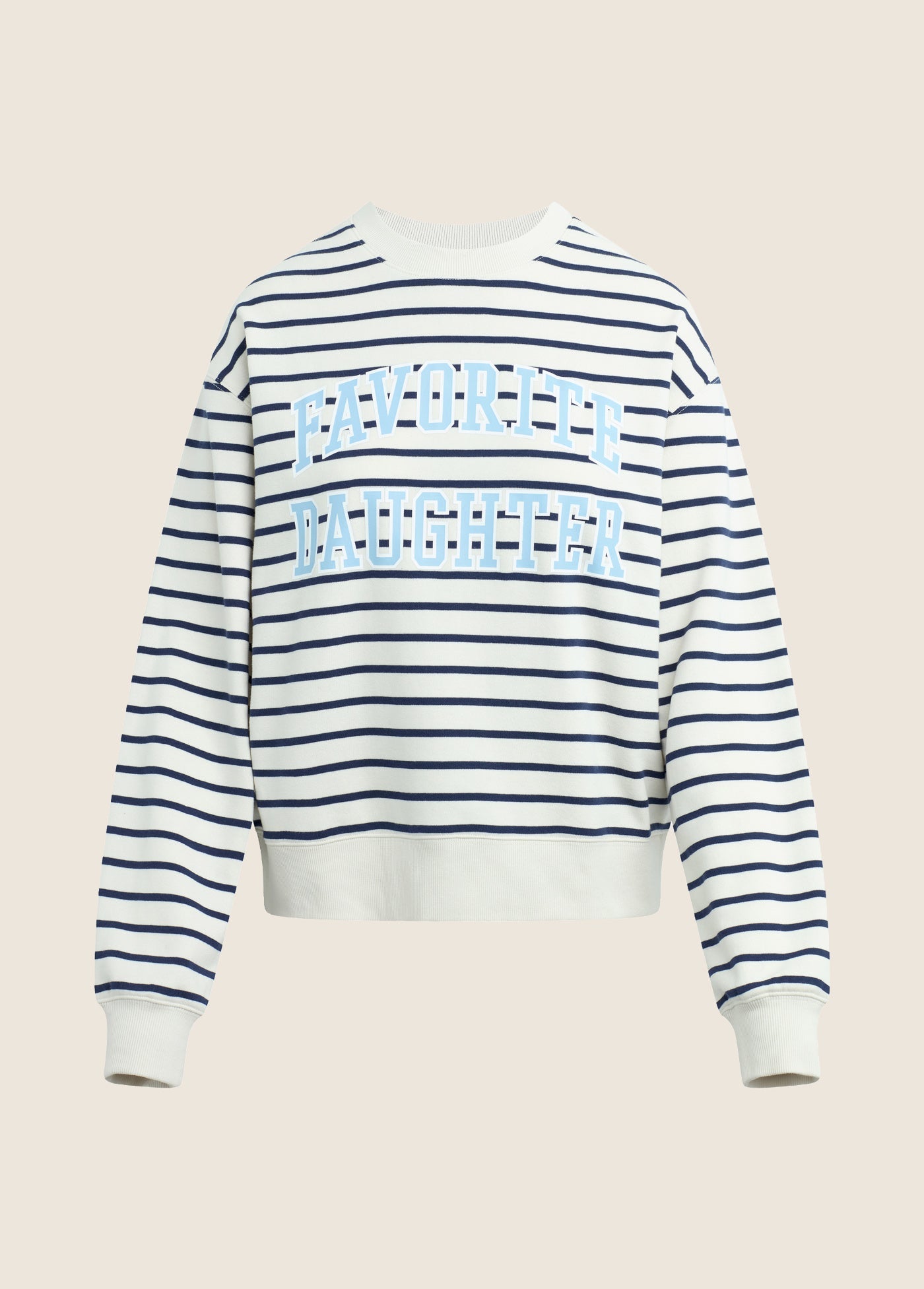 The Collegiate Classic Sweatshirt | Navy Stripe Sea Blue