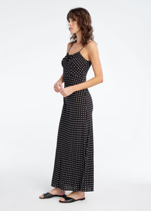 black ivory ditsy dot