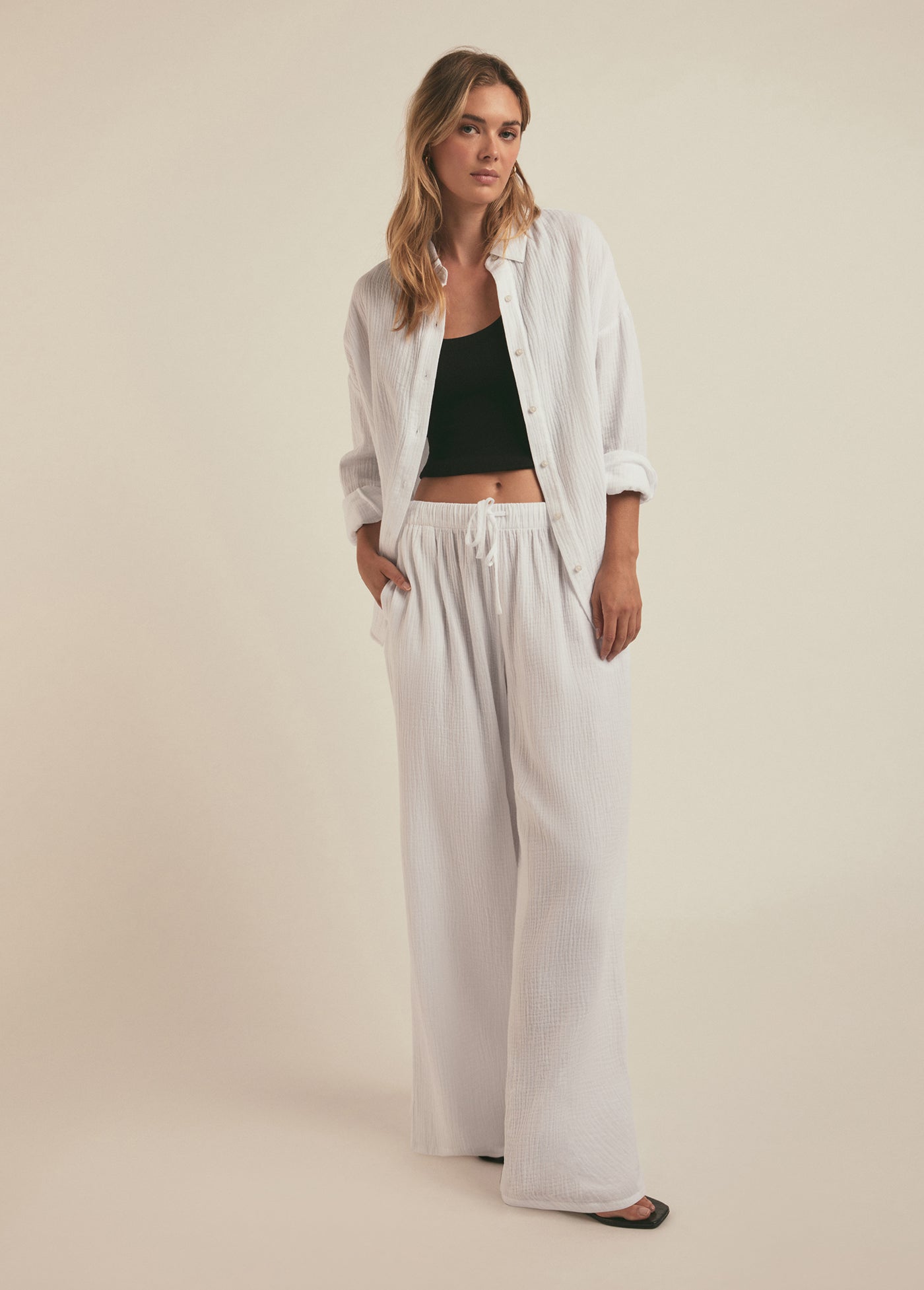 white cotton gauze