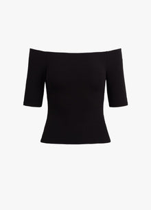 The Sara Half Sleeve Top | Black