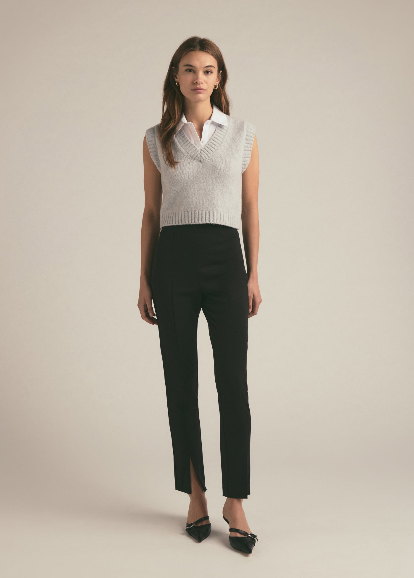 The Leigh Vest | Light Grey