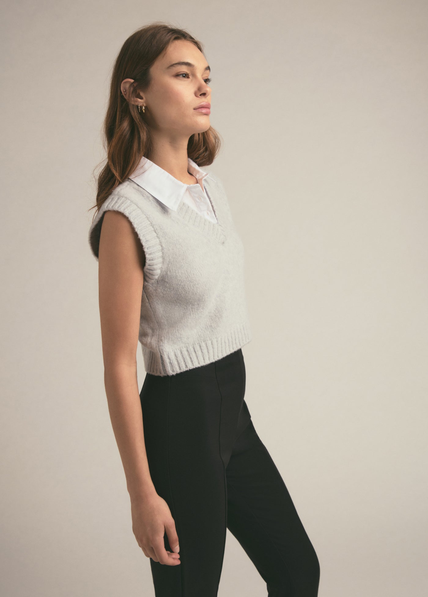 The Leigh Vest | Light Grey