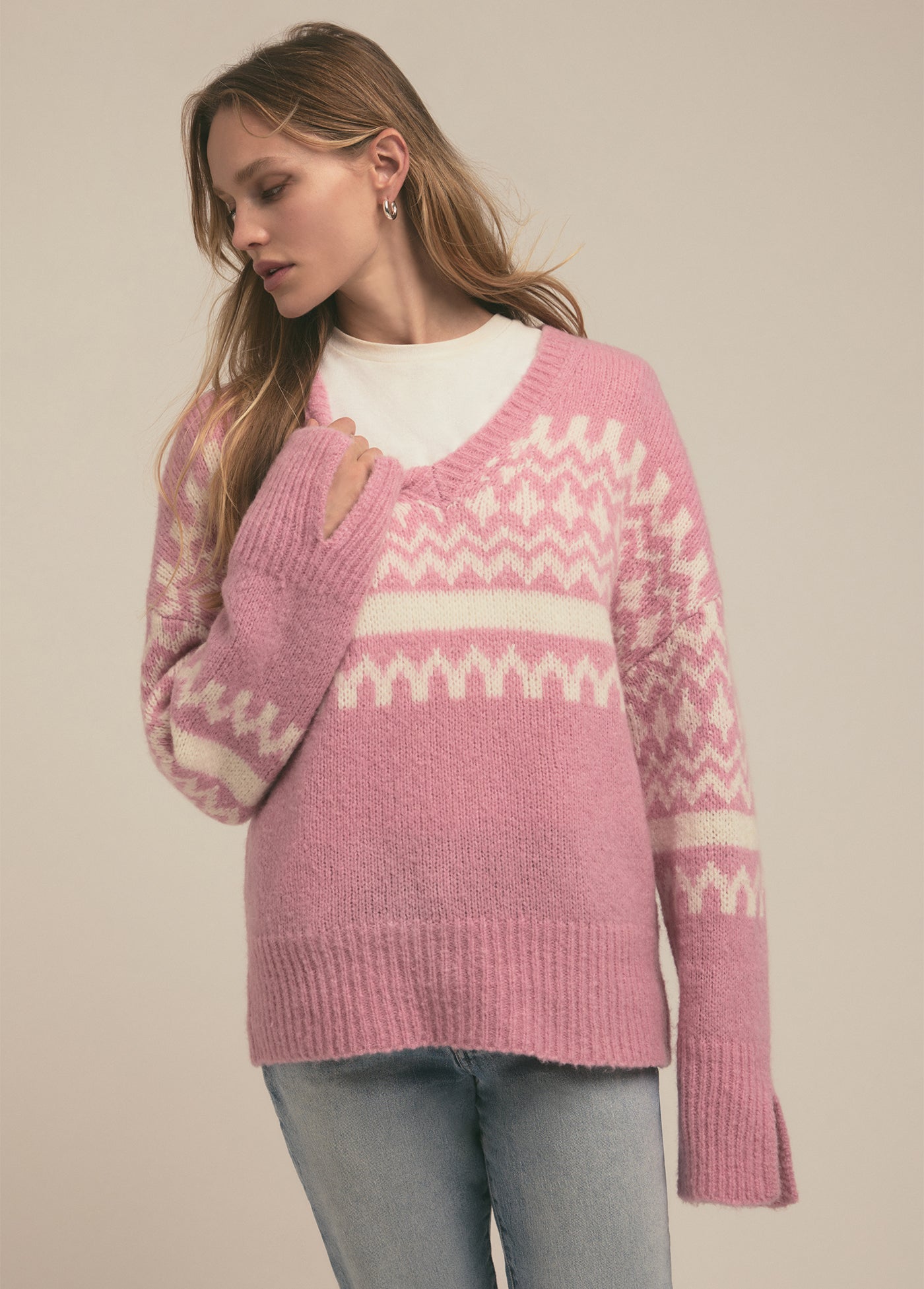 pink fairisle