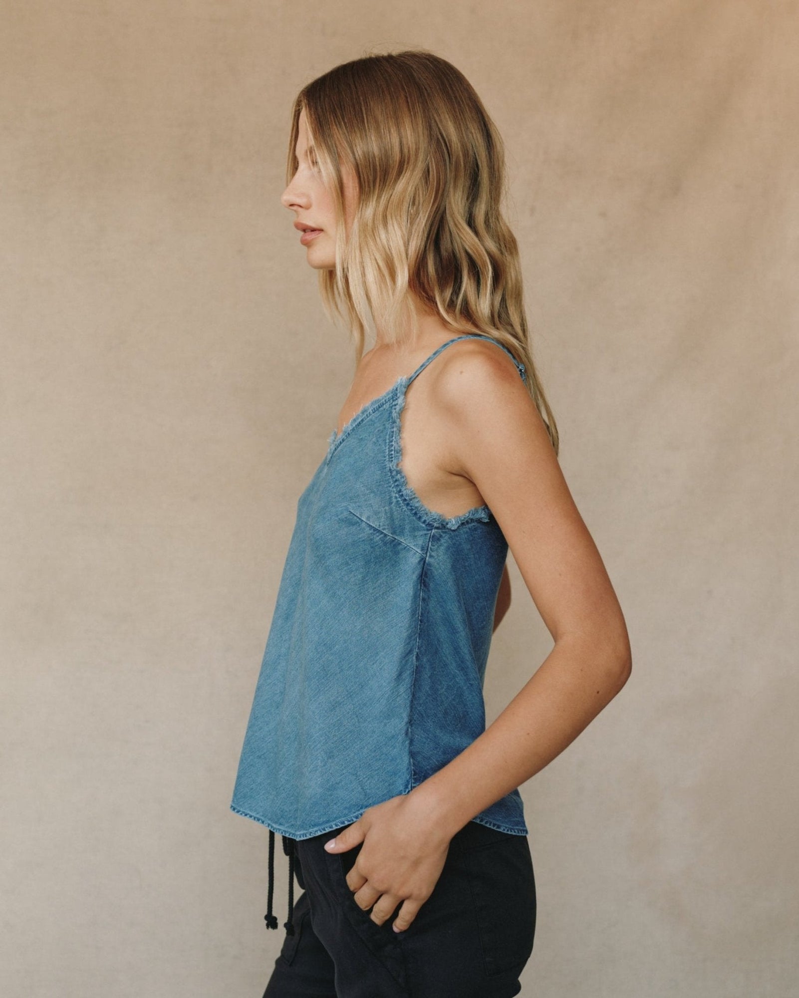Frayed Cami | Skyline Spray Wash