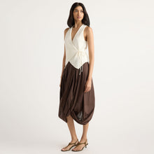 Arya | Freya Gathered Drape Maxi Skirt in Size Small