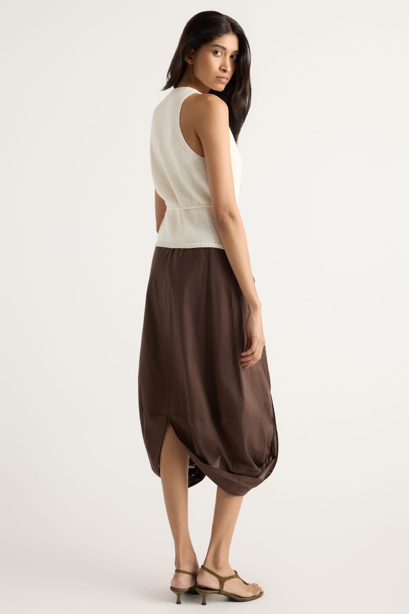 Arya | Freya Gathered Drape Maxi Skirt in Size Small