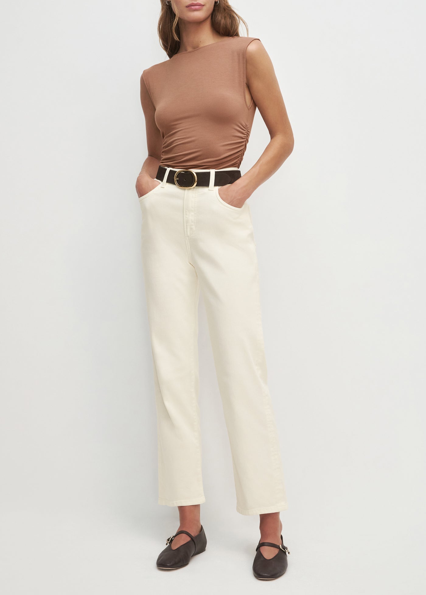The Valentina Super High Rise Straight | Gardenia