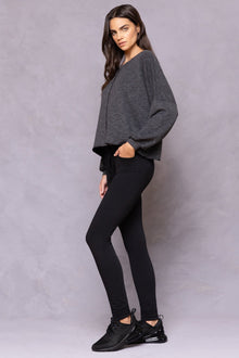 Women | Fleece Jean Legging | Black