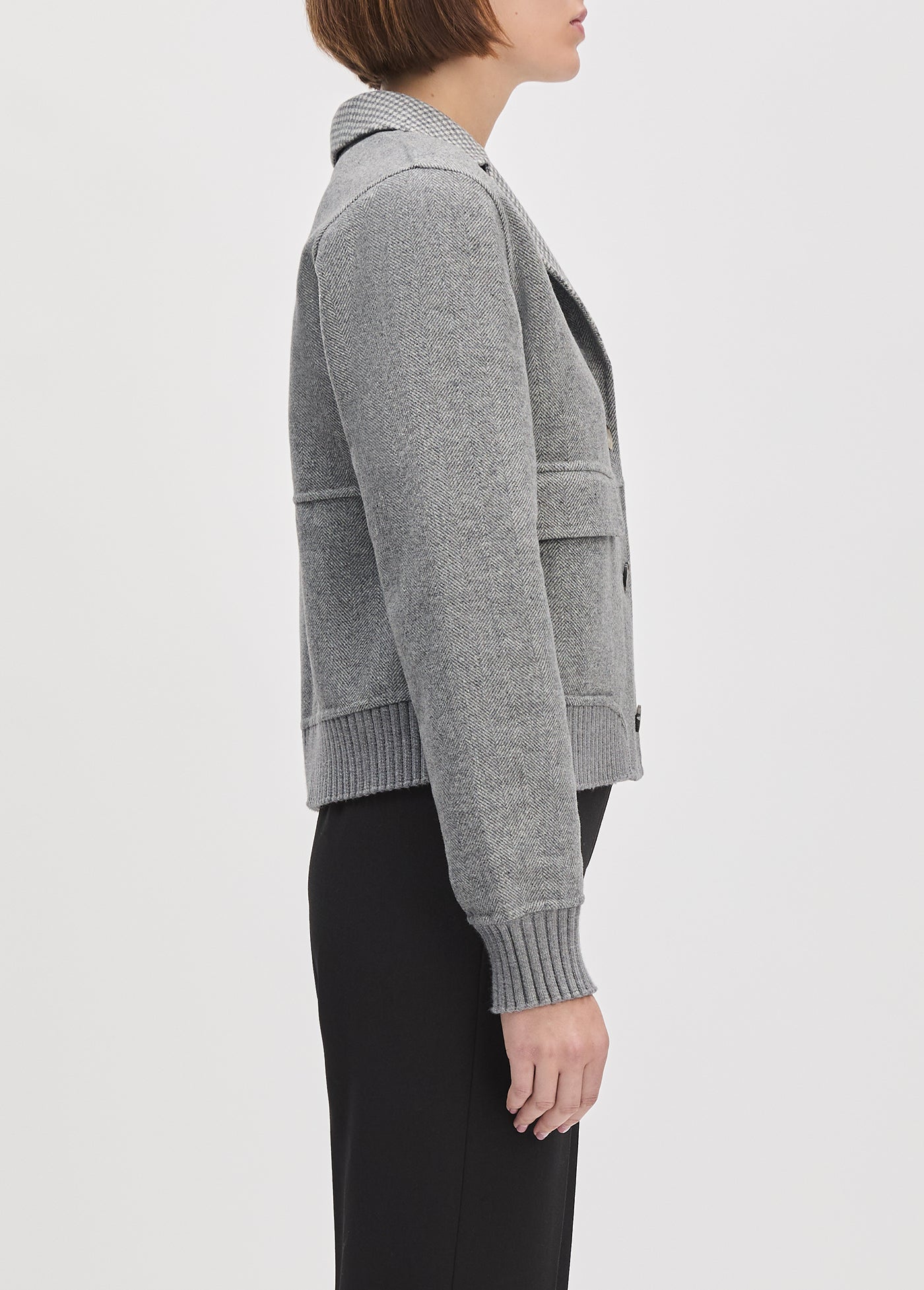 The City Bomber | Grey Houndstooth