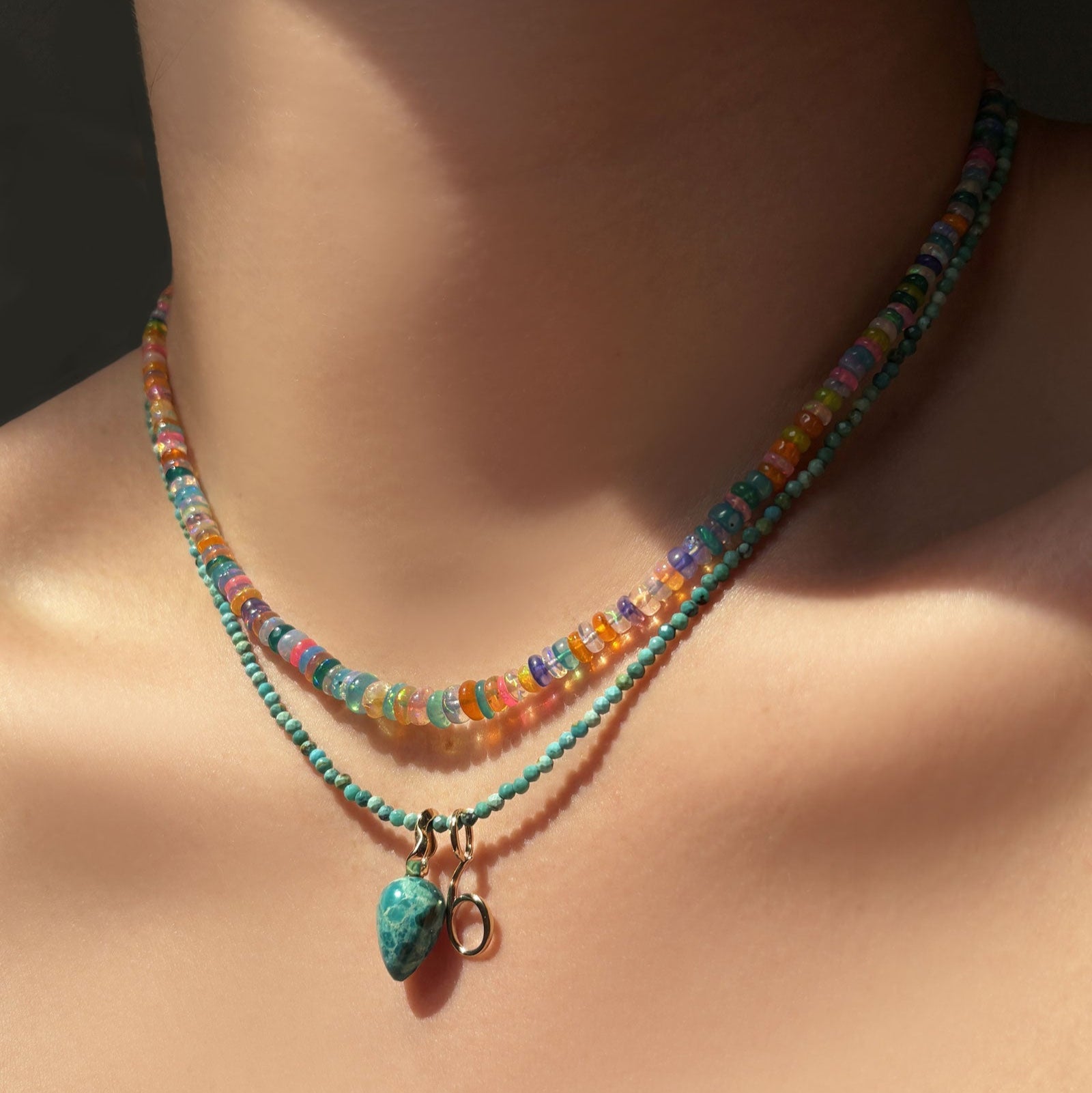 Skinny Gemstone Necklace