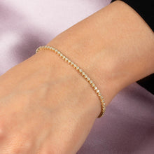 14K Gold Mini Diamond Tennis Bracelet 14K - Adina's Jewels