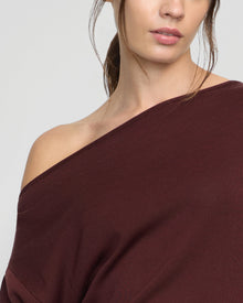 Beate | Hachi Tencel-Wool Off-Shoulder Sweater in Size Small