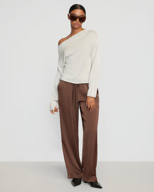 Luisa | Hachi Tencel-Wool Off-Shoulder Sweater in Size Small