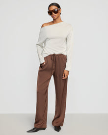 Luisa | Hachi Tencel-Wool Off-Shoulder Sweater in Size Small