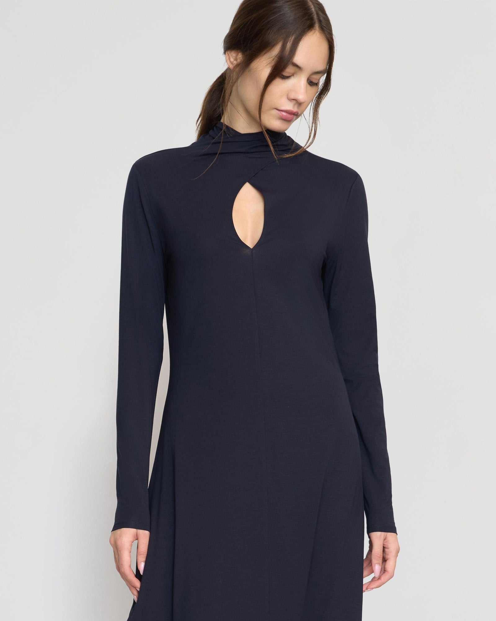 Beate | Helena Scarf-Neck Jersey Dress in Size Extra Small 