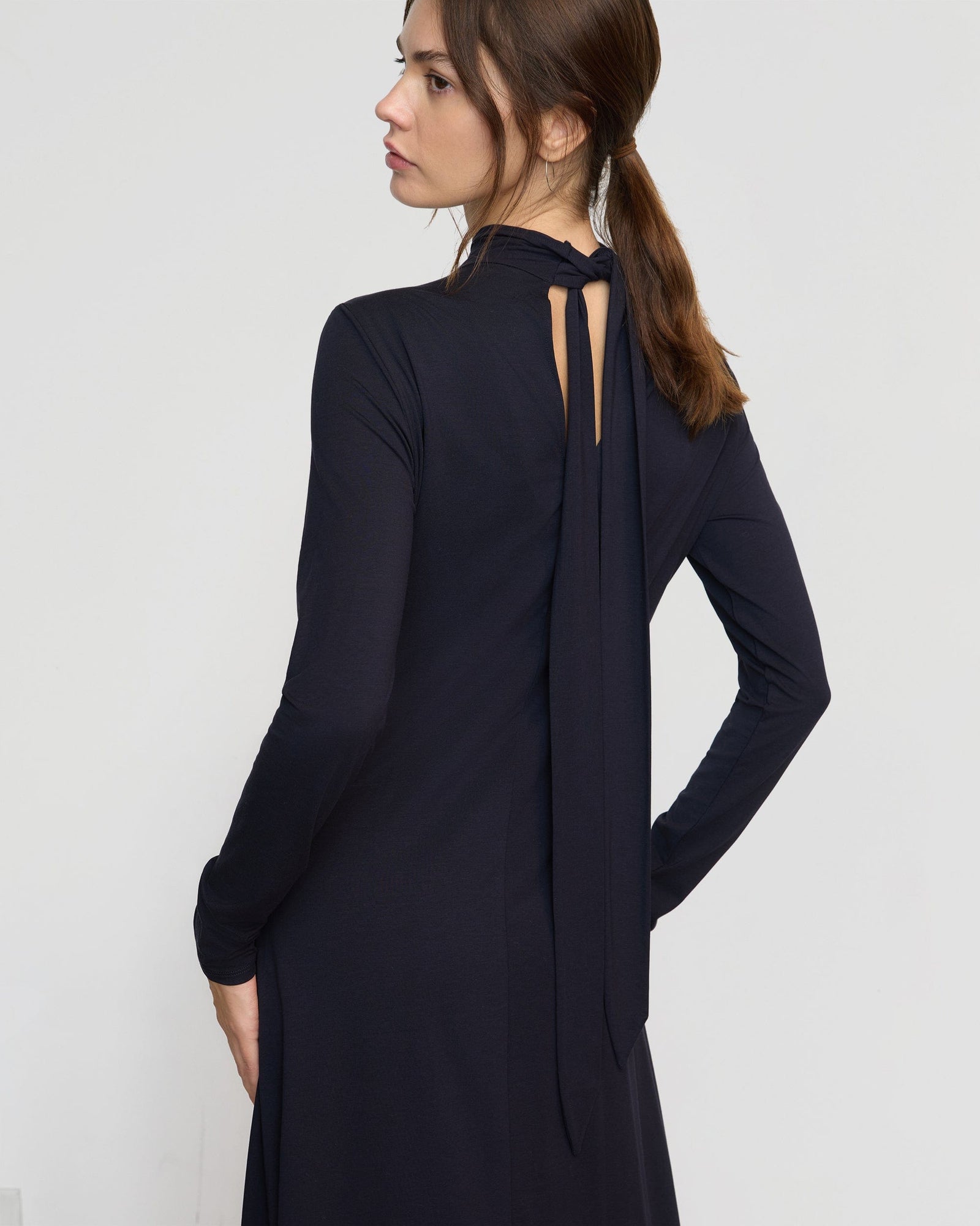 Beate | Helena Scarf-Neck Jersey Dress in Size Extra Small 