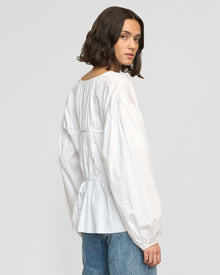 Olivia | Hira Cotton Tie-Front Blouse in Size Small