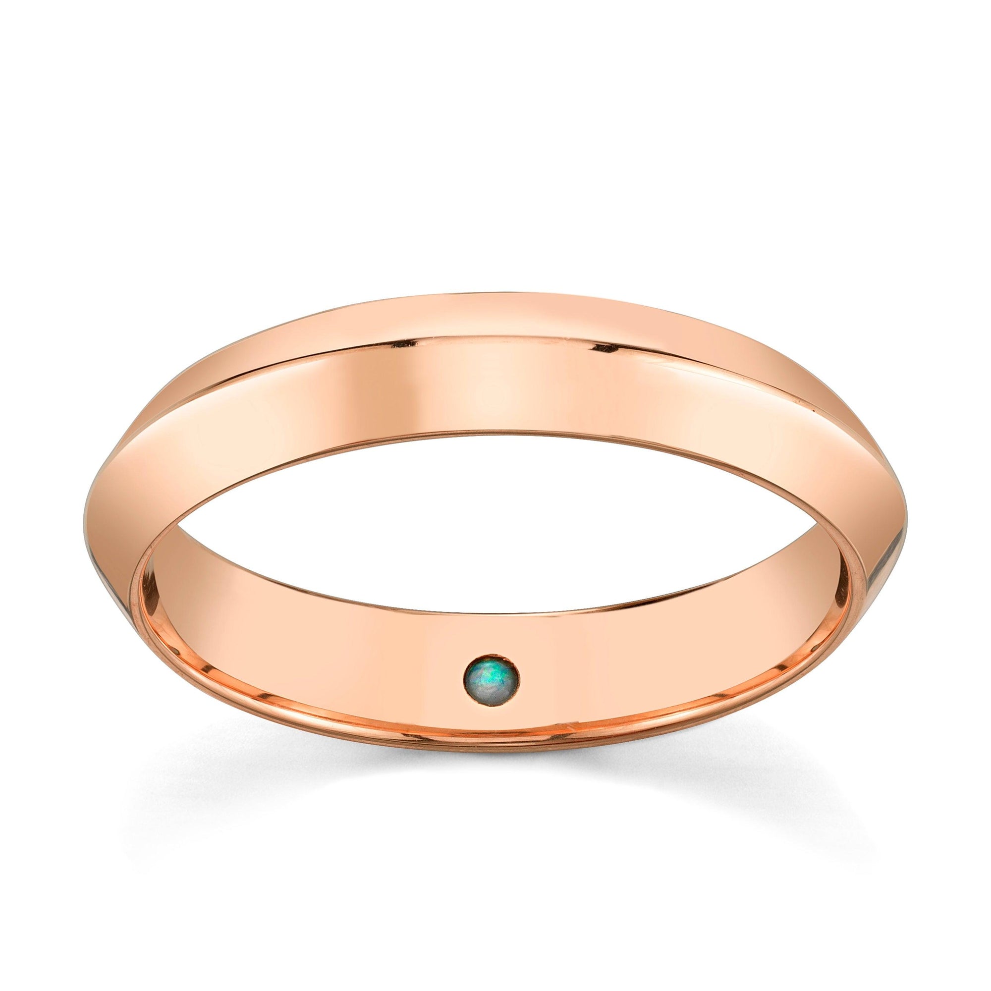 Men | Knife Edge Band | 14k Rose Gold