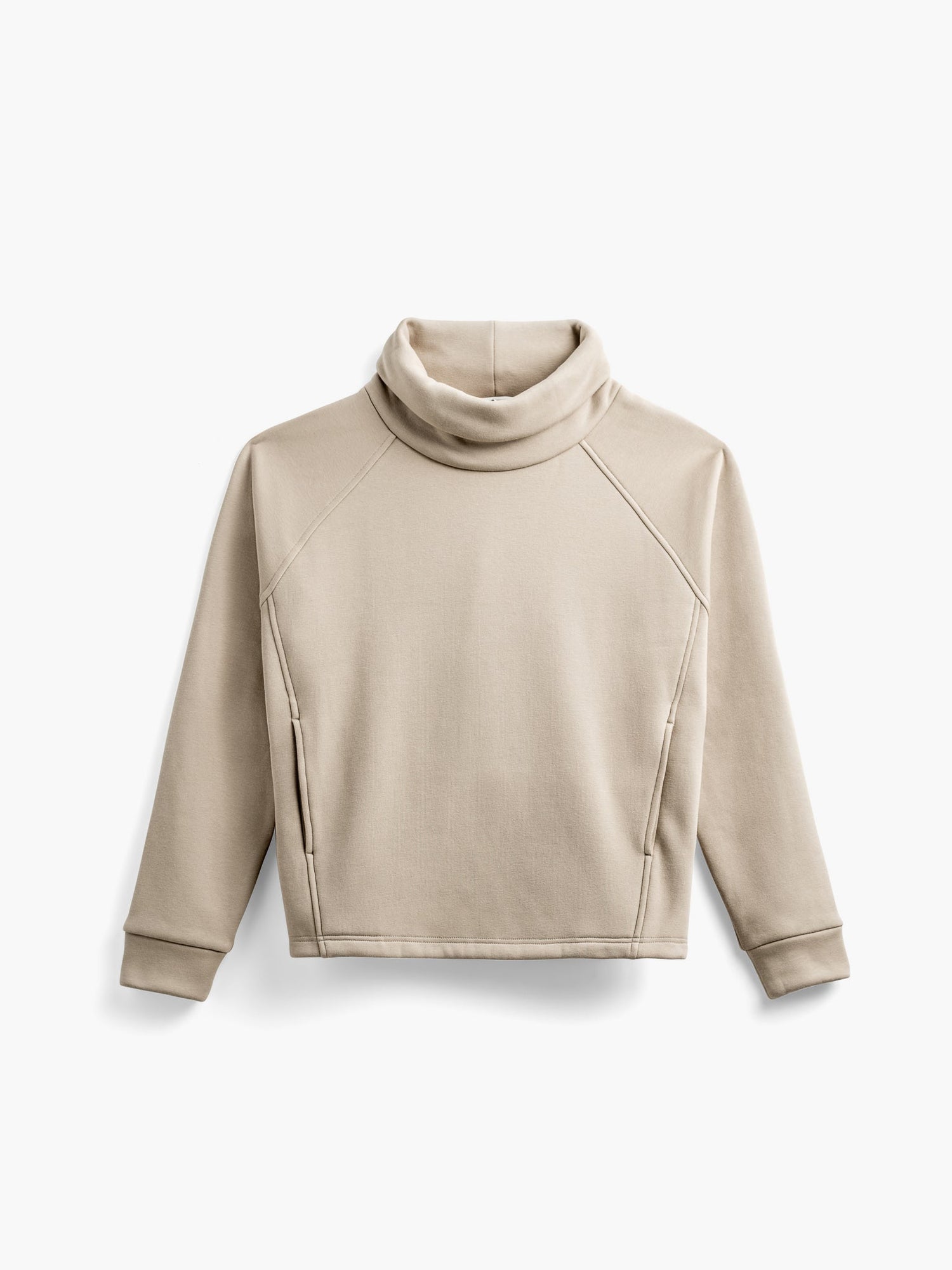 Women's Hybrid Fleece Funnel Neck - Sand Solid (9D)