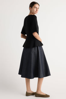 Karolina | Hyejin A-Line Denim Skirt in Size Extra Small