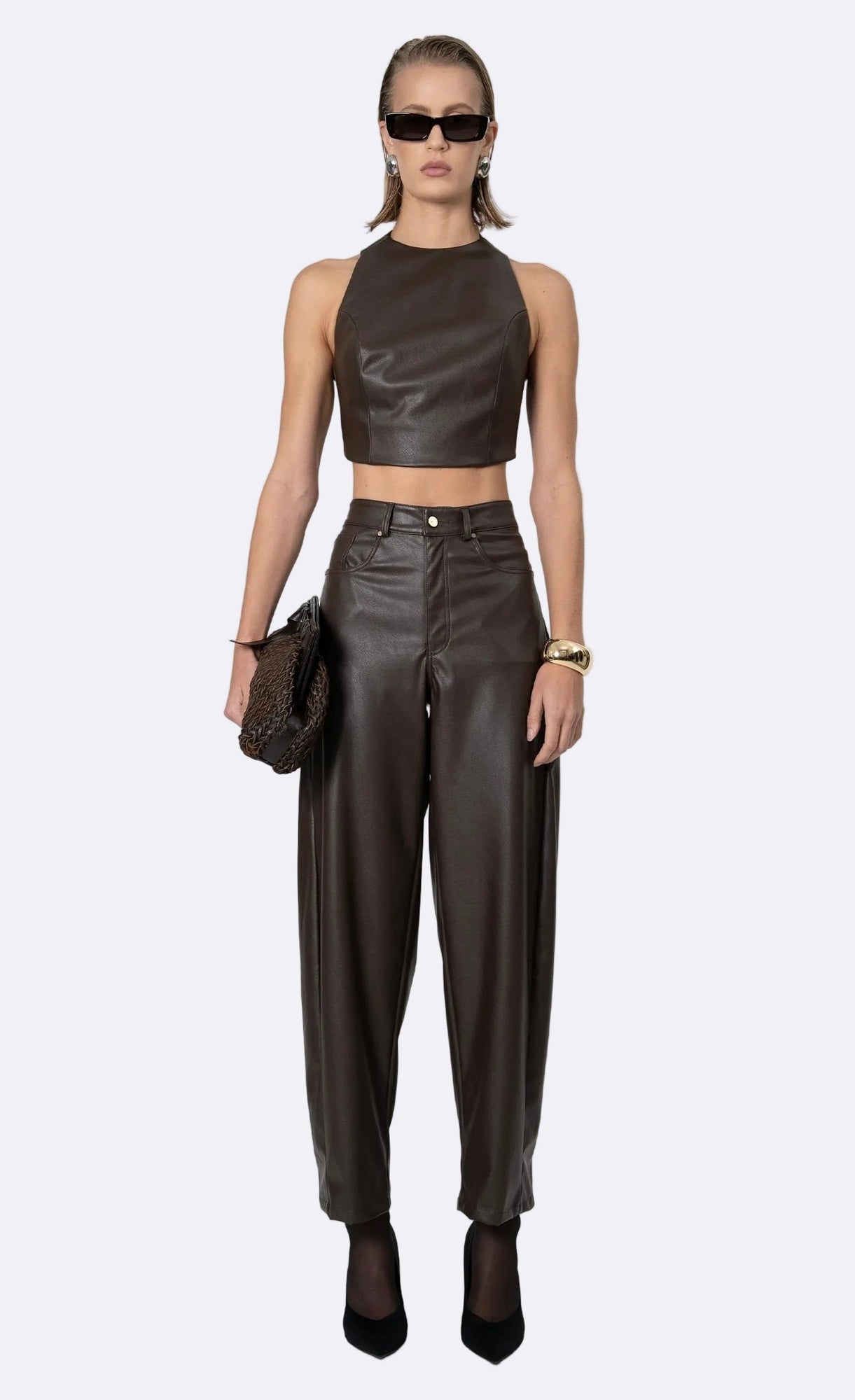 Perrie Crop | Brown