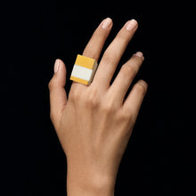 Icarus Ring | 18K Gold-Plated on Brass | White Agate