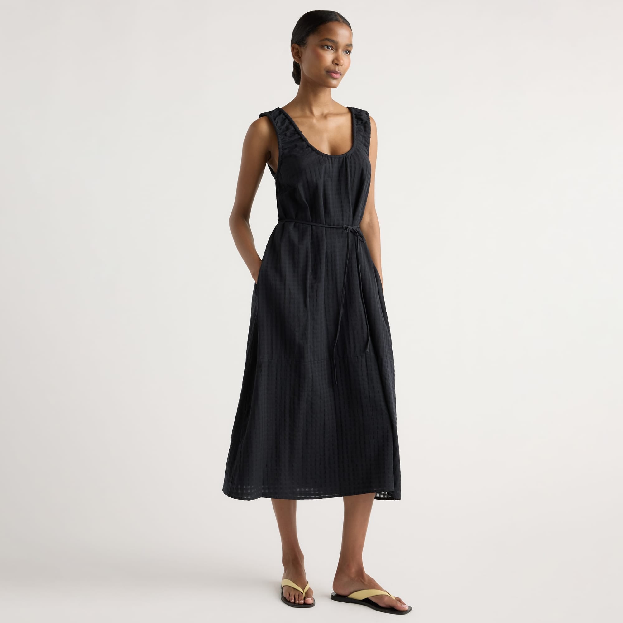 Isilda | Imogen Organic Cotton U-Neck Gingham Dress in Size Extra Small
