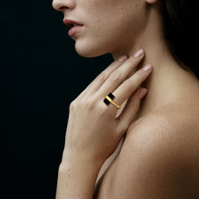 Inlay Ring | 18K Gold-Plated on Brass | Onyx