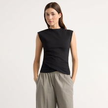 Renee | Jensen Front-Wrap Jersey Tee in Size Small