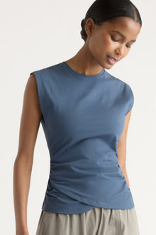 Isilda | Jensen Front-Wrap Jersey Tee in Size Extra Small