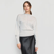 Jillian Pointelle Tencel-Wool Sweater | Light Grey