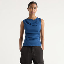 Isilda | Josie Shirred-Side Cowl-Neck Tee in Size Extra Small