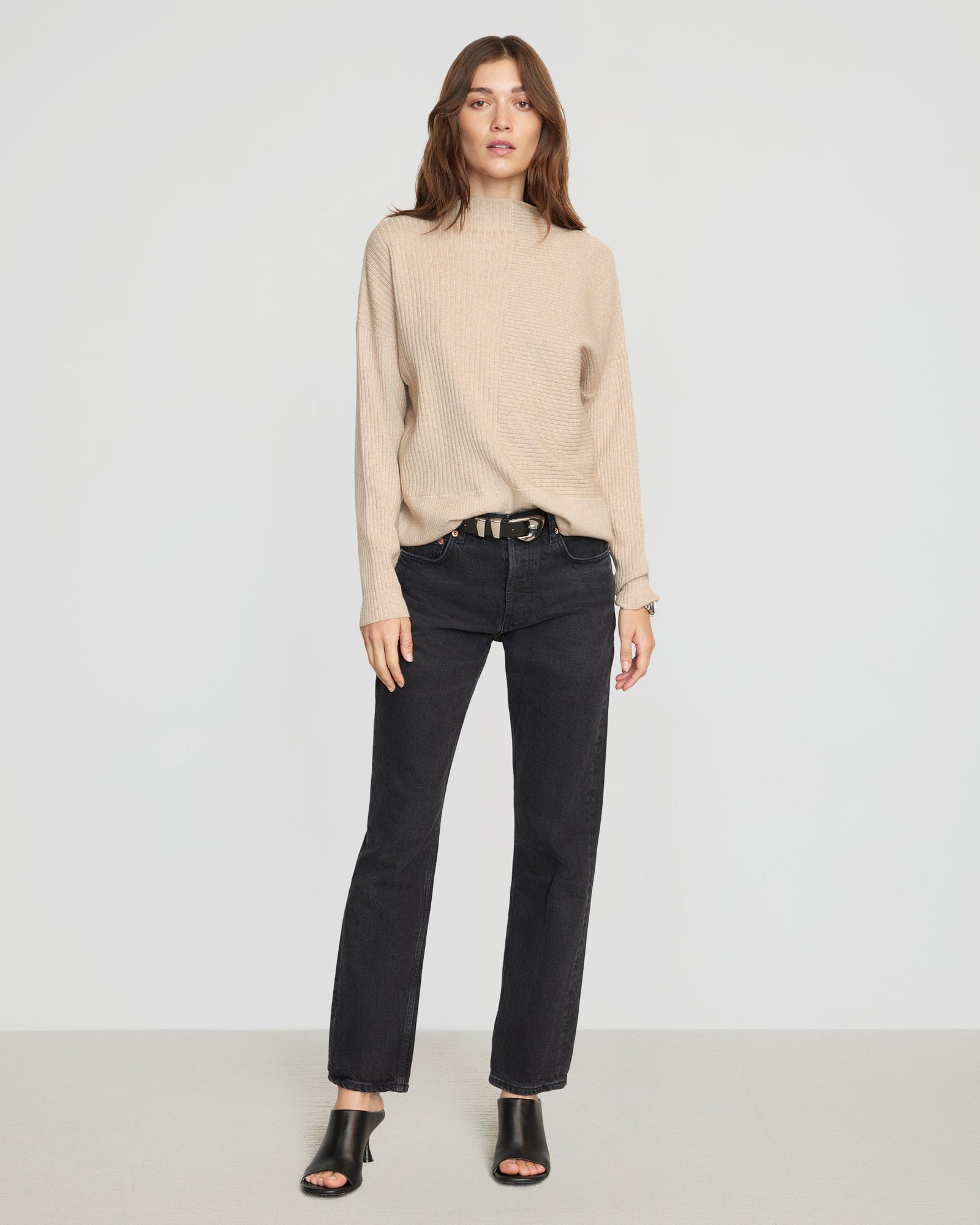 Renee | Juliana Directional Ribbed Sweater in Size Small