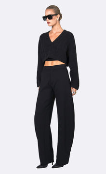 Sam Crop Sweater | Black