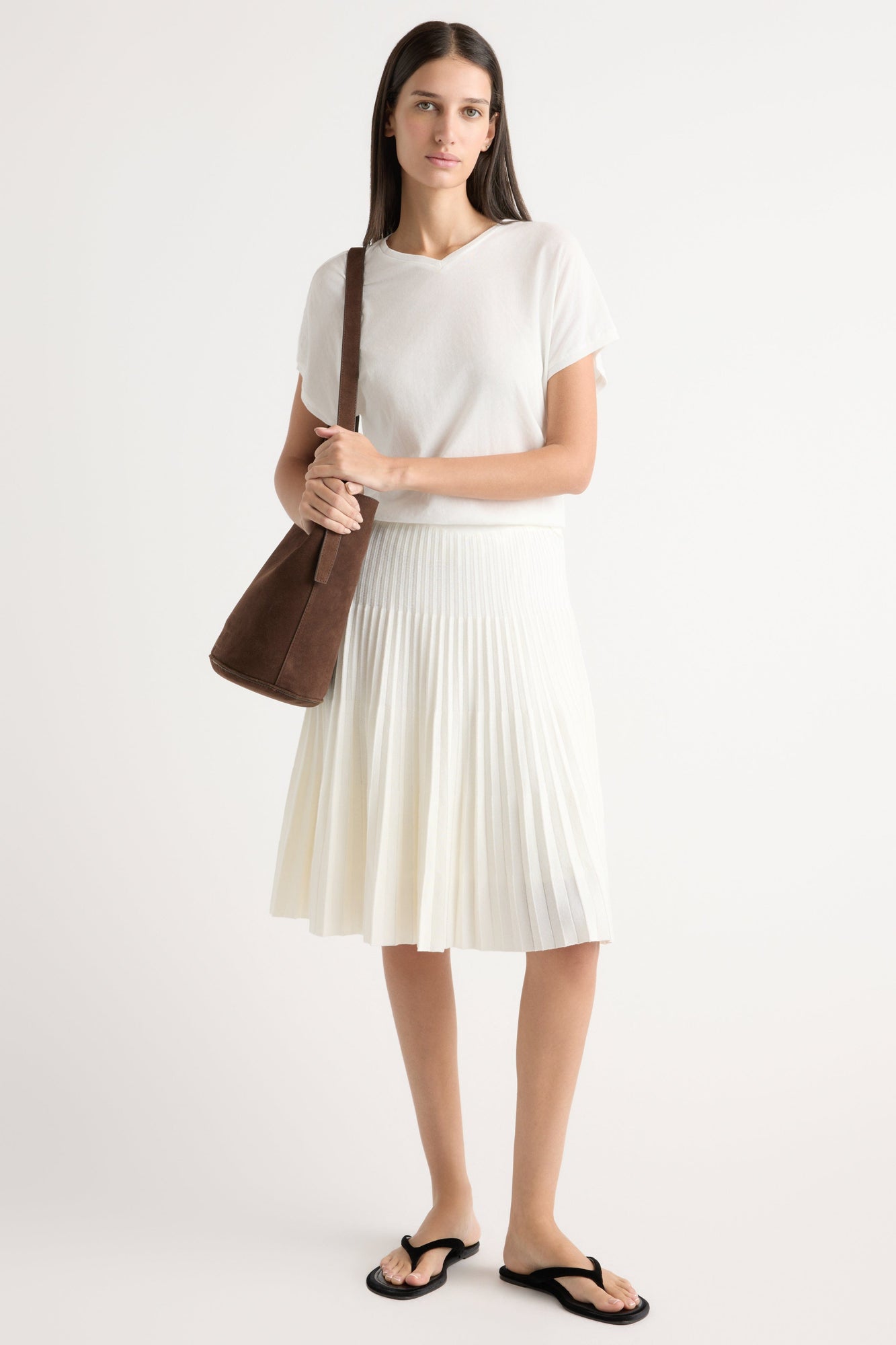 Karolina | Katerina Pleated Knit Skirt in Size Extra Small 