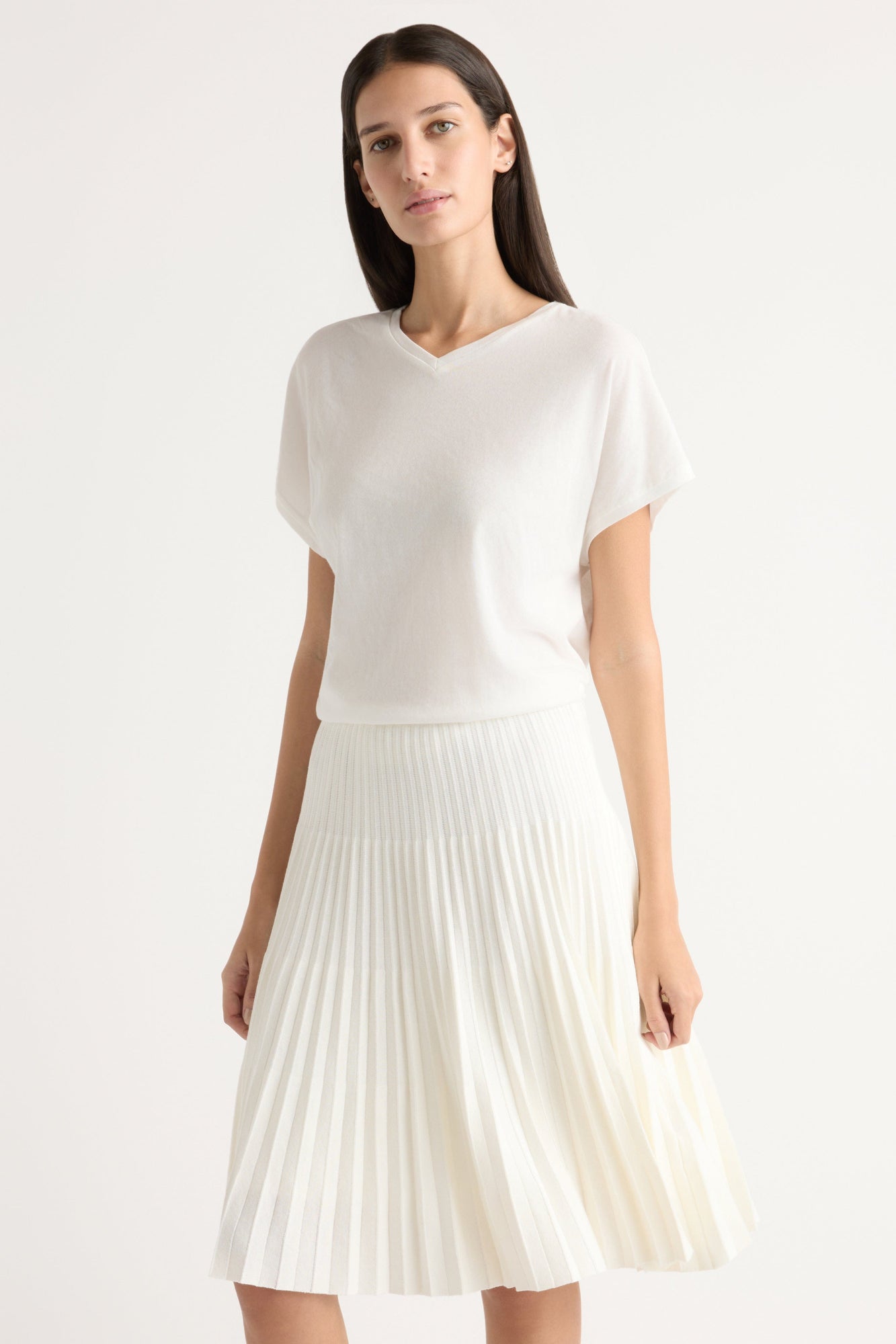 Karolina | Katerina Pleated Knit Skirt in Size Extra Small 