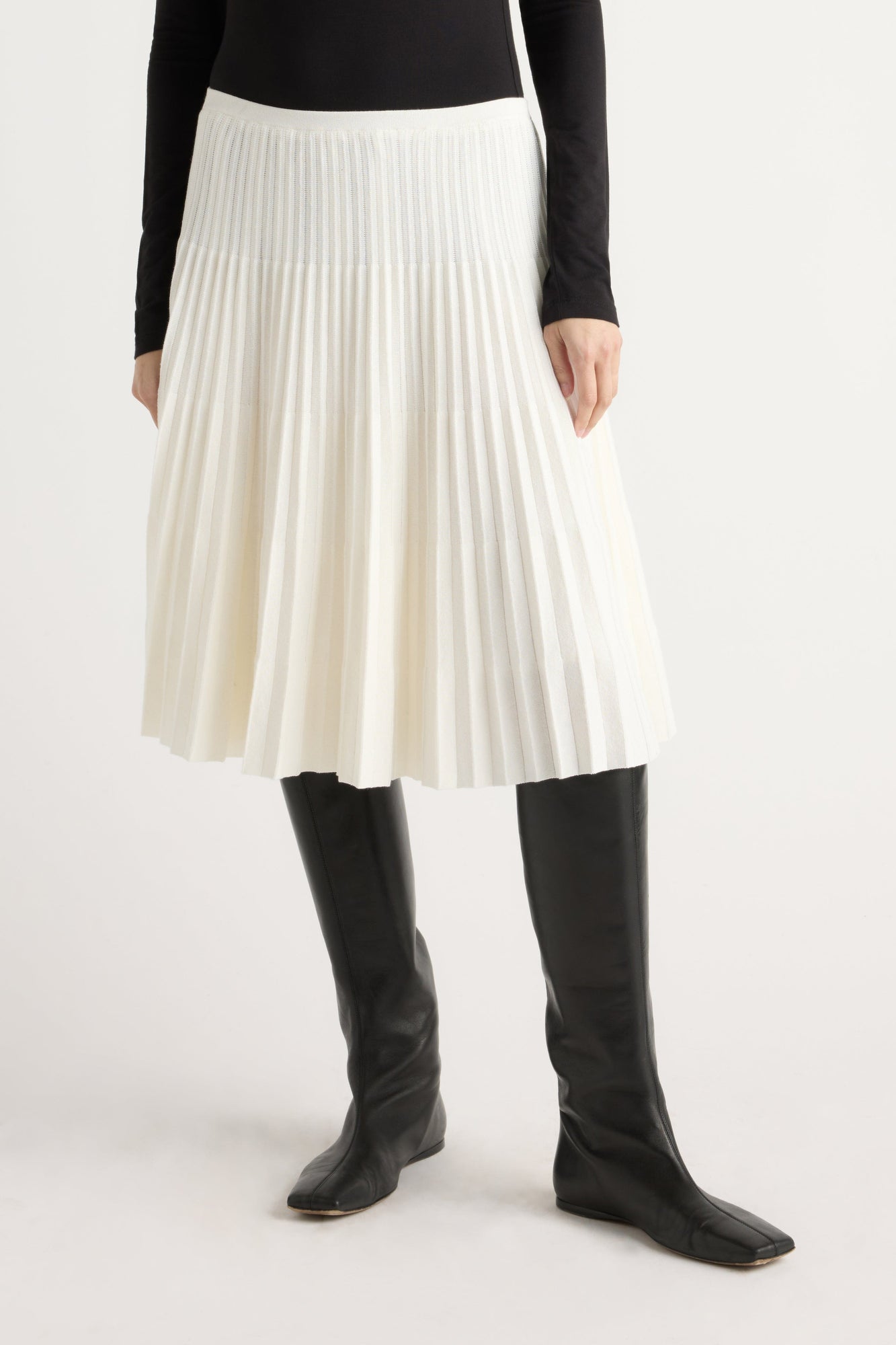 Charlotte | Katerina Pleated Knit Skirt in Size Small