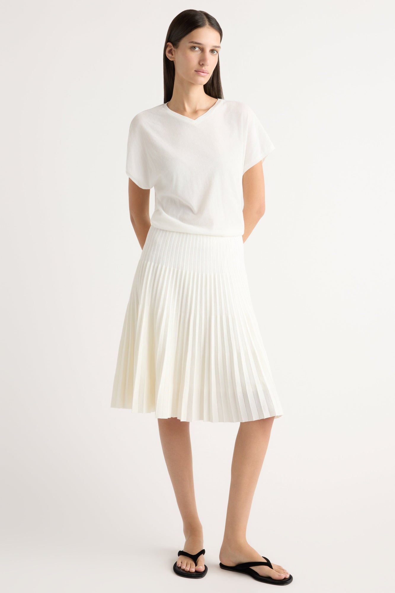 Karolina | Katerina Pleated Knit Skirt in Size Extra Small 