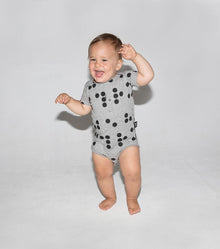 Kid | Braille Onesie | Heather Grey