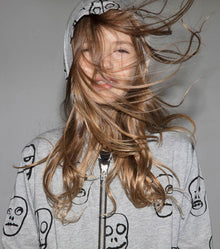 Kid | Skull Mask Hoodie | Heather Grey