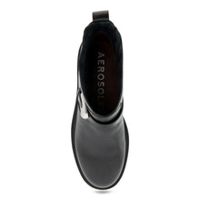 Gill Bootie Low Block Heel | Black Burn Leather