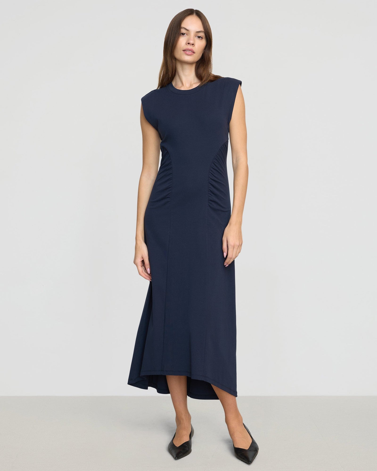 Beate | Lenox Side Ruched Dress in Size Extra Small