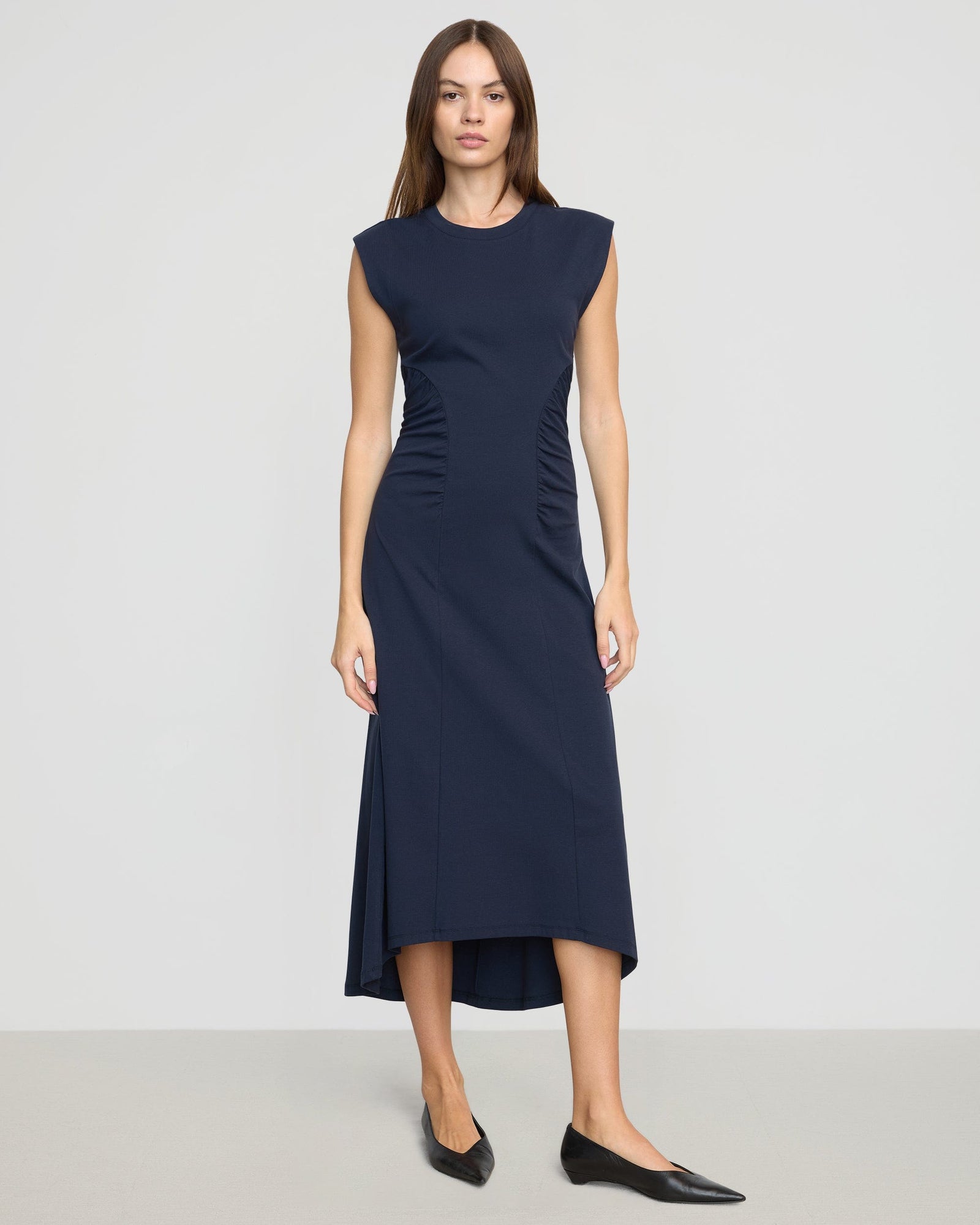 Beate | Lenox Side Ruched Dress in Size Extra Small