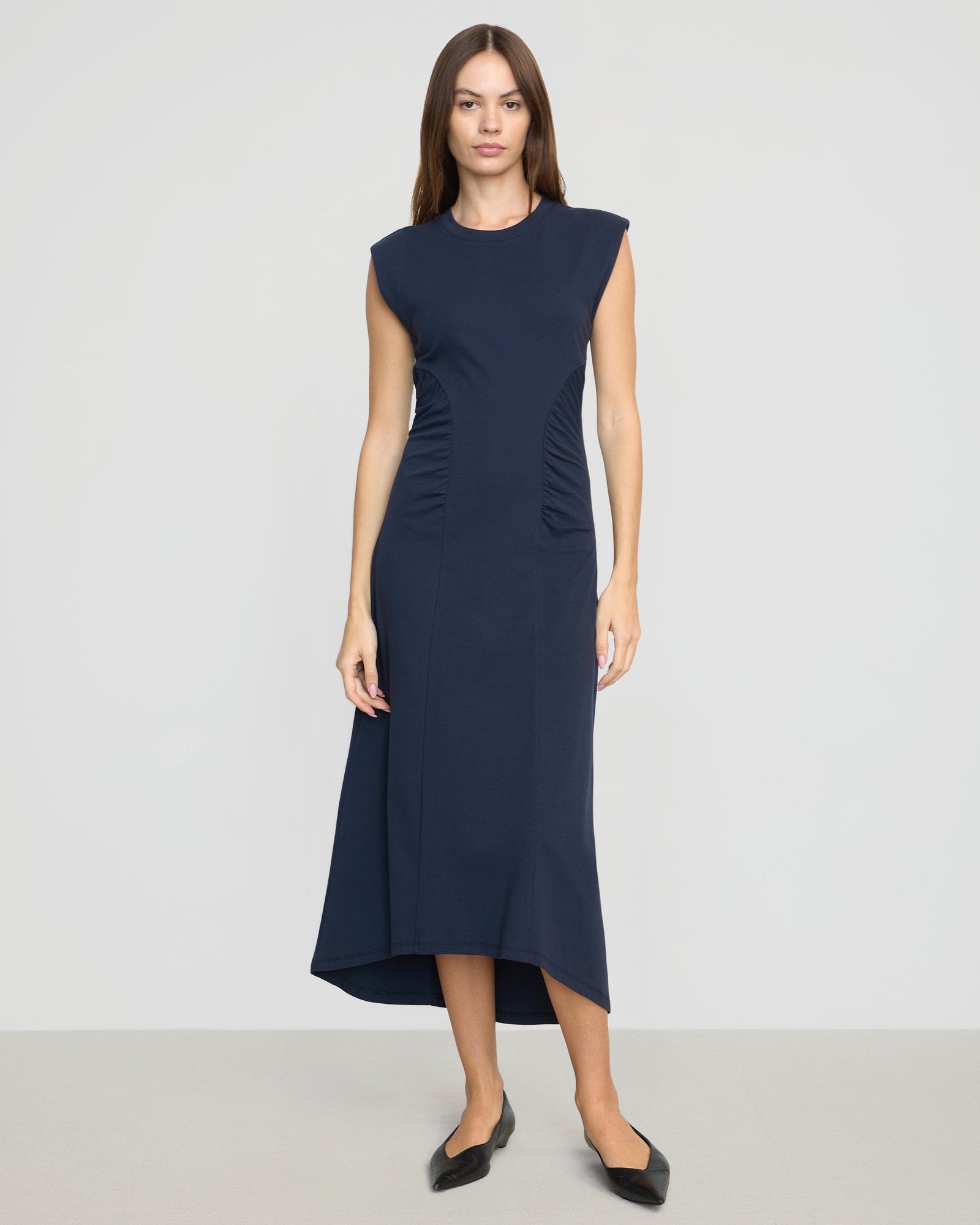 Beate | Lenox Side Ruched Dress in Size Extra Small