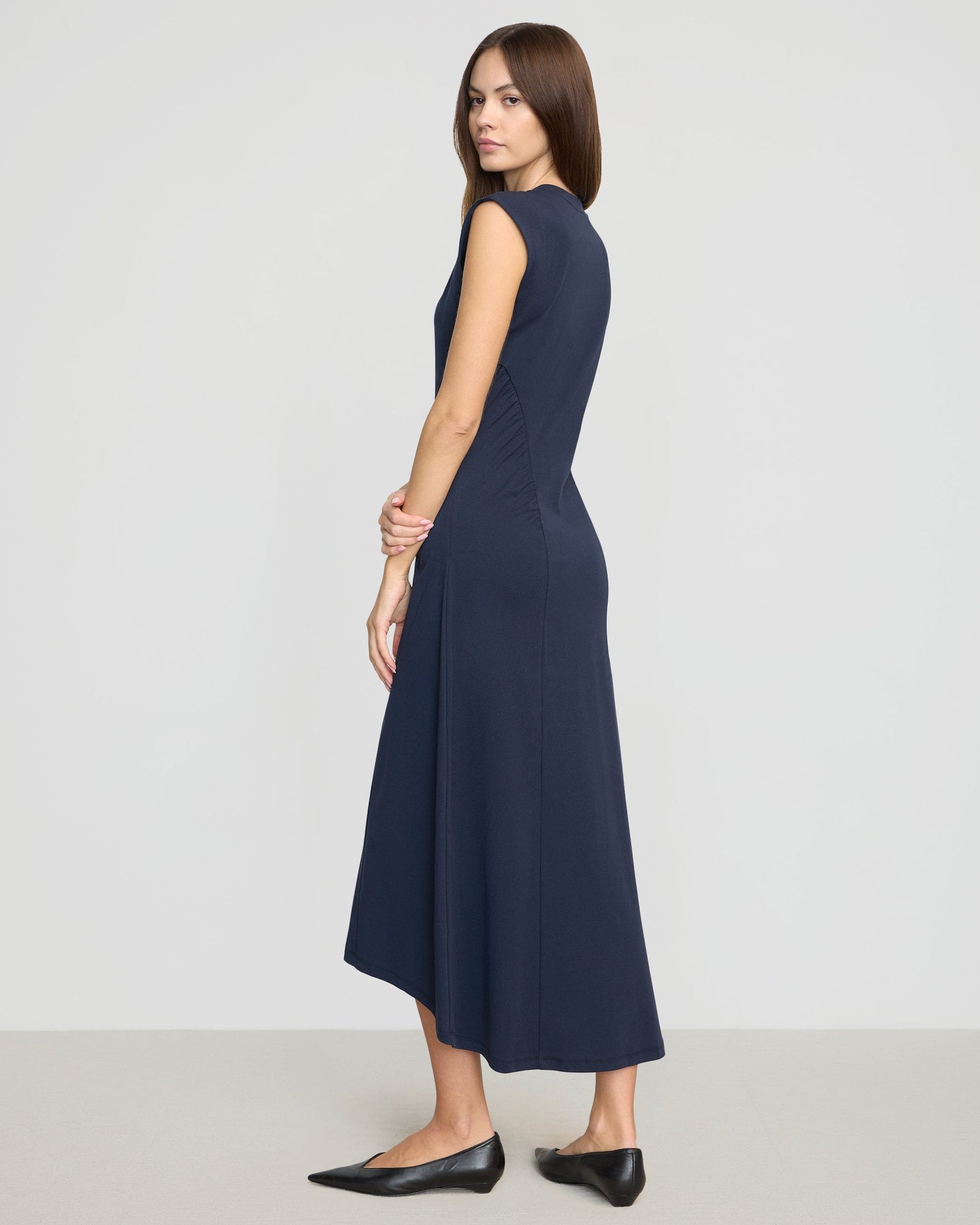 Beate | Lenox Side Ruched Dress in Size Extra Small