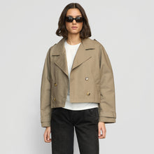 Luca Cropped Trench Jacket | Taupe