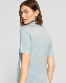 Helena | Lucine Scarf-Neck Semi Sheer Tencel Tee in Size Small 