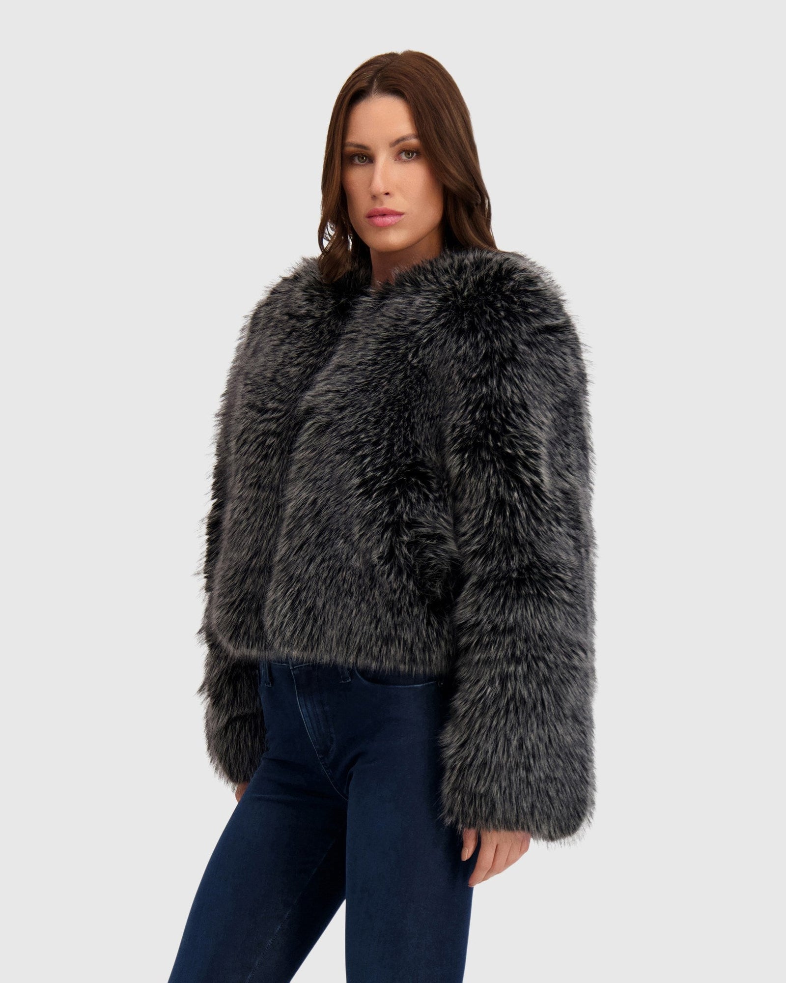 Fur-Free Fox (Faux Fur) Bolero | Black Snowtop